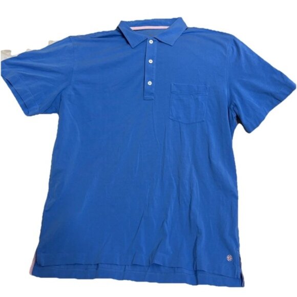 Lilly Pulitzer Men’s Polo Shirt Size XL Blue Golf Short Sleeve Pima Cotton UPF - Picture 1 of 3